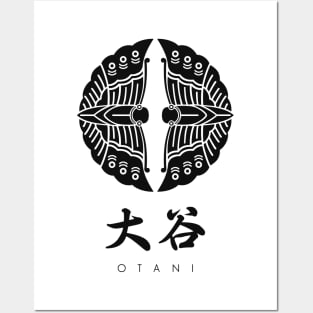 Otani Clan kamon with text Posters and Art